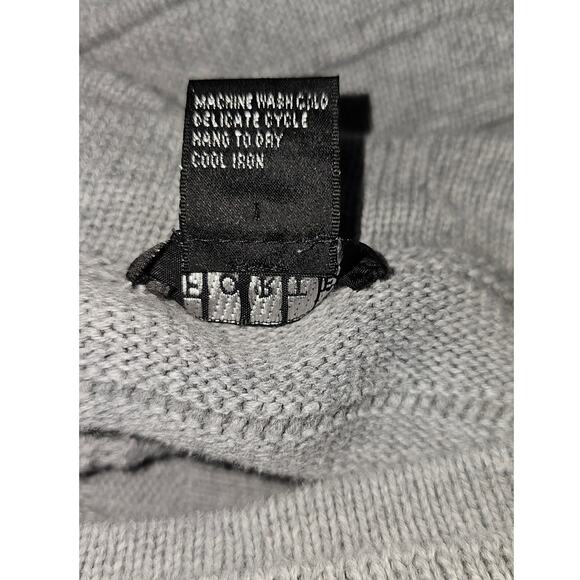 Forte Cashmere Womens Raised Stripe Sweater Grey Size XL - Picture 7 of 8